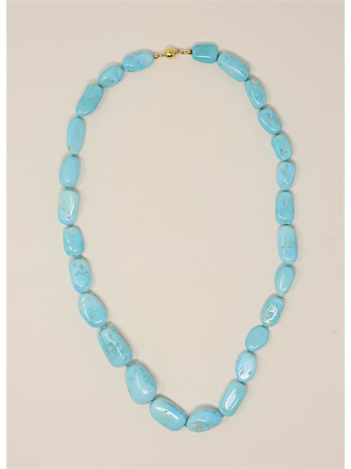 necklace with authentic natural turquoise stones Don Alfonso Gioielli | AI338TURCHESE